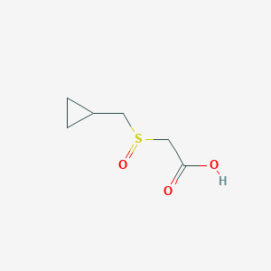 2-((Cyclopropylmethyl)sulfinyl)acetic acid chemical structure (CAS 1177286-62-2)