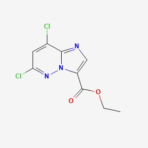 Ethyl 6,8-dichloroimidazo[1,2-b]pyridazine-3-carboxylate chemical structure (CAS 1177415-90-5)
