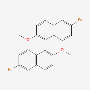 (R)-6,6'-Dibromo-2,2'-dimethoxy-1,1'-binaphthalene chemical structure (CAS 117745-45-6)