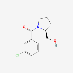 (S)-(3-Chlorophenyl)(2-(hydroxymethyl)pyrrolidin-1-yl)methanone chemical structure (CAS 1178000-67-3)