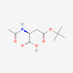 (S)-2-Acetamido-4-(tert-butoxy)-4-oxobutanoic acid chemical structure (CAS 117833-18-8)
