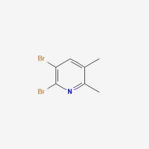 2,3-Dibromo-5,6-dimethylpyridine chemical structure (CAS 117846-56-7)