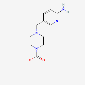 tert-Butyl 4-((6-aminopyridin-3-yl)methyl)piperazine-1-carboxylate chemical structure (CAS 1178566-52-3)
