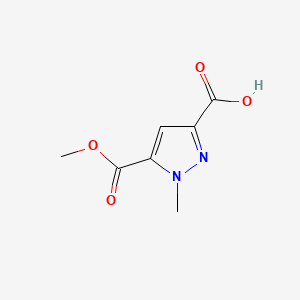 5-(Methoxycarbonyl)-1-methyl-1H-pyrazole-3-carboxylic acid chemical structure (CAS 117860-56-7)
