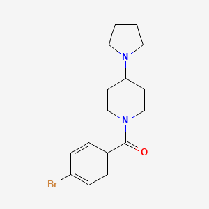 (4-Bromophenyl)(4-(pyrrolidin-1-yl)piperidin-1-yl)methanone chemical structure (CAS 1178668-74-0)