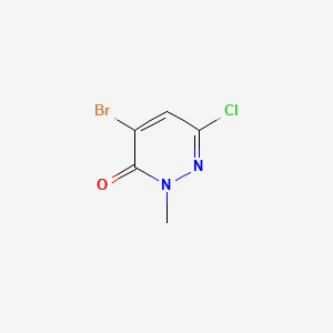 4-Bromo-6-chloro-2-methylpyridazin-3(2H)-one chemical structure (CAS 1178884-53-1)