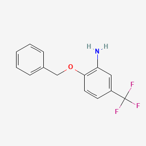 2-(Benzyloxy)-5-(trifluoromethyl)aniline chemical structure (CAS 117901-14-1)