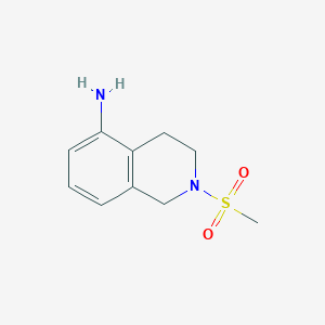 2-Methanesulfonyl-1,2,3,4-tetrahydroisoquinolin-5-amine chemical structure (CAS 1179014-45-9)