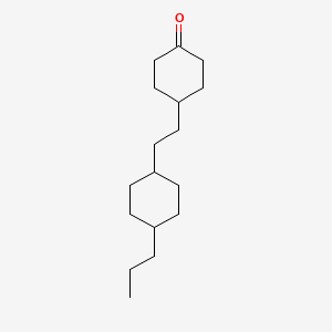 trans-4-[2-(4-Propylcyclohexyl)ethyl]cyclohexanone chemical structure (CAS 117923-32-7)