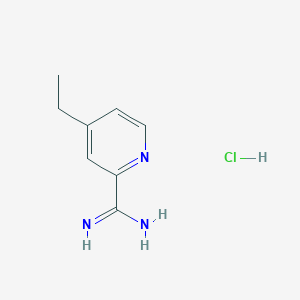 4-Ethylpicolinimidamide hydrochloride chemical structure (CAS 1179359-59-1)
