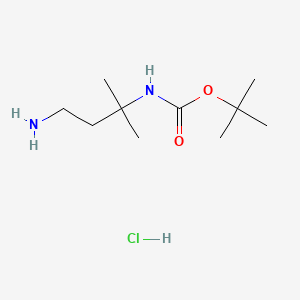 tert-Butyl (4-amino-2-methylbutan-2-yl)carbamate hydrochloride chemical structure (CAS 1179359-61-5)