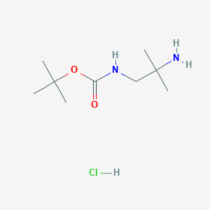 1-N-Boc-2-Methylpropane-1,2-diamine hydrochloride chemical structure (CAS 1179361-35-3)