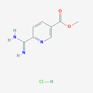 Methyl 6-carbamimidoylnicotinate hydrochloride chemical structure (CAS 1179361-48-8)