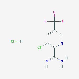 3-Chloro-5-(trifluoromethyl)picolinimidamide hydrochloride chemical structure (CAS 1179362-45-8)