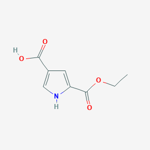 5-(Ethoxycarbonyl)-1H-pyrrole-3-carboxylic acid chemical structure (CAS 1179362-83-4)