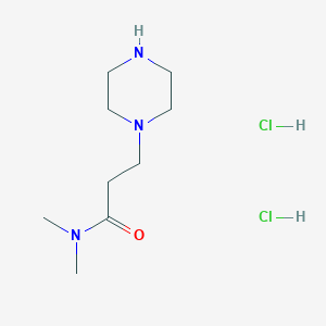 N,N-Dimethyl-3-(piperazin-1-yl)propanamide dihydrochloride chemical structure (CAS 1179364-81-8)
