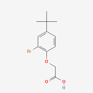 2-(2-Bromo-4-(tert-butyl)phenoxy)acetic acid chemical structure (CAS 117947-05-4)