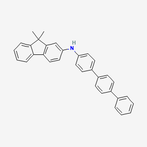N-([1,1':4',1''-Terphenyl]-4-yl)-9,9-dimethyl-9H-fluoren-2-amine chemical structure (CAS 1179529-07-7)