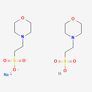 HemiSodium 2-morpholinoethanesulfonate chemical structure (CAS 117961-21-4)
