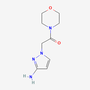 2-(3-Amino-1H-pyrazol-1-yl)-1-(morpholin-4-yl)ethan-1-one chemical structure (CAS 1179611-54-1)
