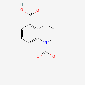 1-[(tert-Butoxy)carbonyl]-1,2,3,4-tetrahydroquinoline-5-carboxylic acid chemical structure (CAS 1179622-21-9)