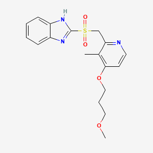 2-(((4-(3-Methoxypropoxy)-3-methylpyridin-2-yl)methyl)sulfonyl)-1H-benzo[d]imidazole chemical structure (CAS 117976-47-3)