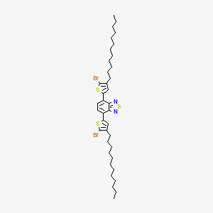 4,7-Bis(5-bromo-4-dodecylthiophen-2-yl)benzo[c][1,2,5]thiadiazole chemical structure (CAS 1179993-72-6)