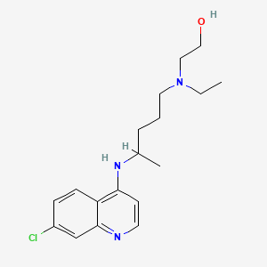 2-((4-((7-Chloroquinolin-4-yl)amino)pentyl)(ethyl)amino)ethanol chemical structure (CAS 118-42-3)