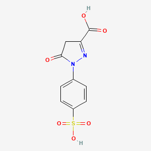 5-Oxo-1-(4-sulfophenyl)-4,5-dihydro-1H-pyrazole-3-carboxylic acid chemical structure (CAS 118-47-8)