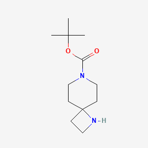 tert-Butyl 1,7-diazaspiro[3.5]nonane-7-carboxylate chemical structure (CAS 1180112-41-7)