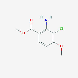 Methyl 2-amino-3-chloro-4-methoxybenzoate chemical structure (CAS 1180495-75-3)