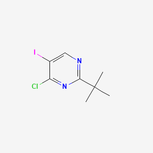 2-tert-Butyl-4-chloro-5-iodopyrimidine chemical structure (CAS 118089-42-2)