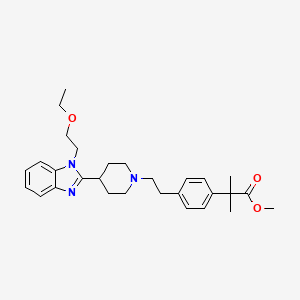 Methyl 2-(4-(2-(4-(1-(2-ethoxyethyl)-1H-benzo[d]imidazol-2-yl)piperidin-1-yl)ethyl)phenyl)-2-methylpropanoate chemical structure (CAS 1181267-38-8)