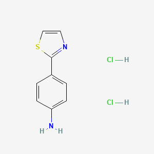 4-(1,3-Thiazol-2-yl)aniline dihydrochloride chemical structure (CAS 1181458-86-5)