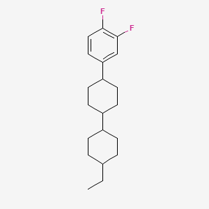 trans,trans-4-(3,4-Difluorophenyl)-4'-ethyl-1,1'-bi(cyclohexane) chemical structure (CAS 118164-50-4)