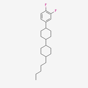 trans,trans-4-(3,4-Difluorophenyl)-4'-pentyl-1,1'-bi(cyclohexane) chemical structure (CAS 118164-51-5)