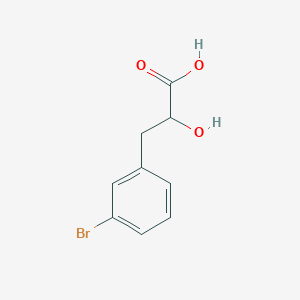 3-(3-Bromophenyl)-2-hydroxypropanoic acid chemical structure (CAS 1181680-53-4)