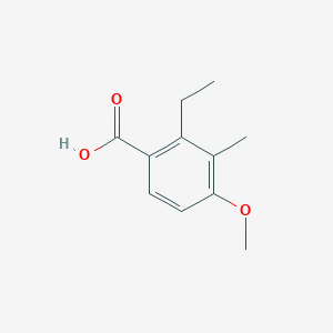 2-Ethyl-4-methoxy-3-methylbenzoic acid chemical structure (CAS 1181770-76-2)