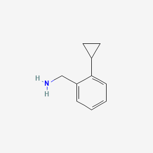 (2-Cyclopropylphenyl)methanamine chemical structure (CAS 118184-66-0)