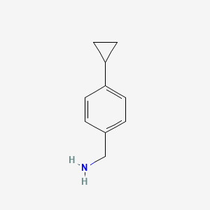 (4-Cyclopropylphenyl)methanamine chemical structure (CAS 118184-67-1)