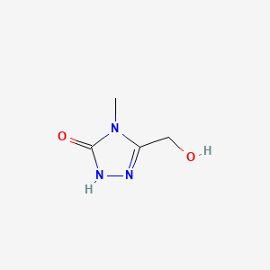 3-(Hydroxymethyl)-4-methyl-1H-1,2,4-triazol-5(4H)-one chemical structure (CAS 1182358-83-3)