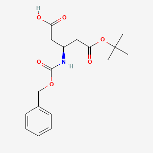 (S)-3-(((Benzyloxy)carbonyl)amino)-5-(tert-butoxy)-5-oxopentanoic acid chemical structure (CAS 118247-88-4)