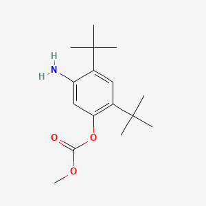 5-Amino-2,4-di-tert-butylphenyl methyl carbonate chemical structure (CAS 1182822-31-6)