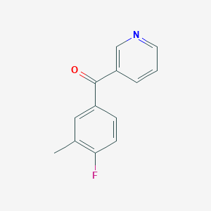 (4-Fluoro-3-methylphenyl)(pyridin-3-yl)methanone chemical structure (CAS 1182940-73-3)