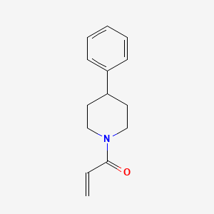 1-(4-Phenylpiperidin-1-yl)prop-2-en-1-one chemical structure (CAS 1183031-77-7)