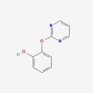 2-(Pyrimidin-2-yloxy)phenol chemical structure (CAS 1183749-69-0)