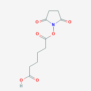 6-((2,5-Dioxopyrrolidin-1-yl)oxy)-6-oxohexanoic acid chemical structure (CAS 118380-07-7)