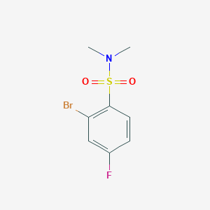 2-Bromo-4-fluoro-N,N-dimethylbenzenesulfonamide chemical structure (CAS 1183891-89-5)