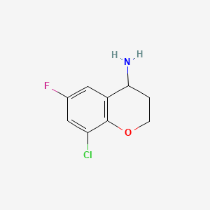8-Chloro-6-fluorochroman-4-amine chemical structure (CAS 1184159-02-1)