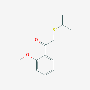 2-(Isopropylthio)-1-(2-methoxyphenyl)ethan-1-one chemical structure (CAS 1184288-35-4)